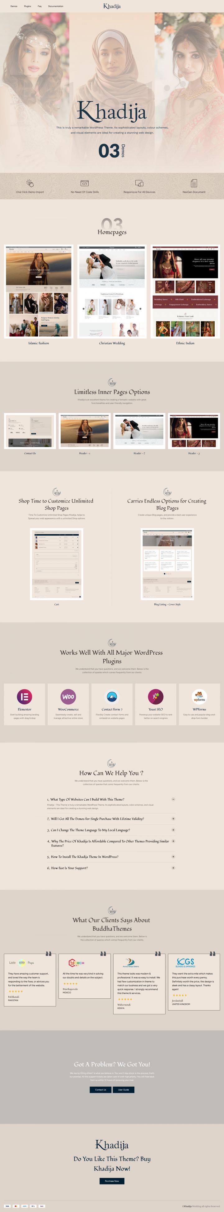 WordPress шаблон ThemeForest Khadija