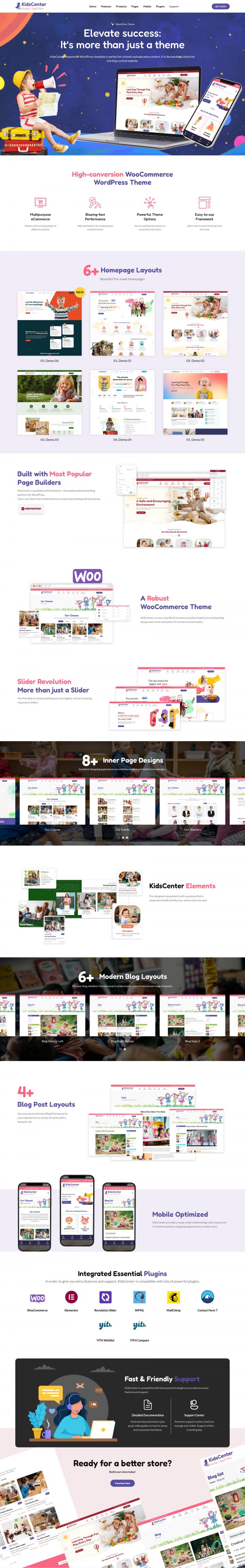 WordPress шаблон ThemeForest KidsCenter