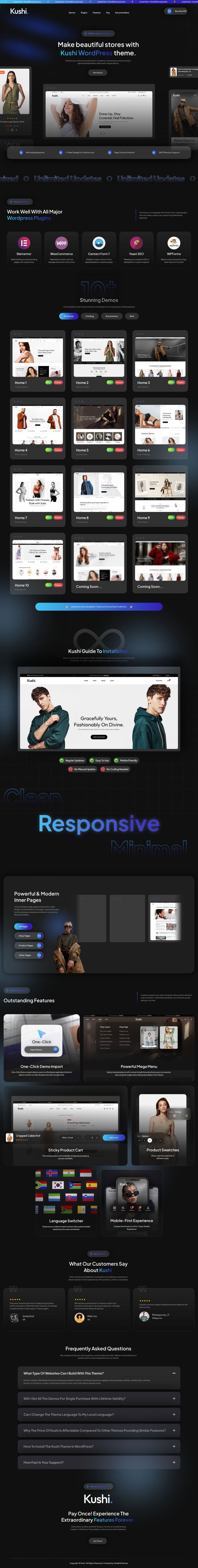 WordPress шаблон ThemeForest Kushi