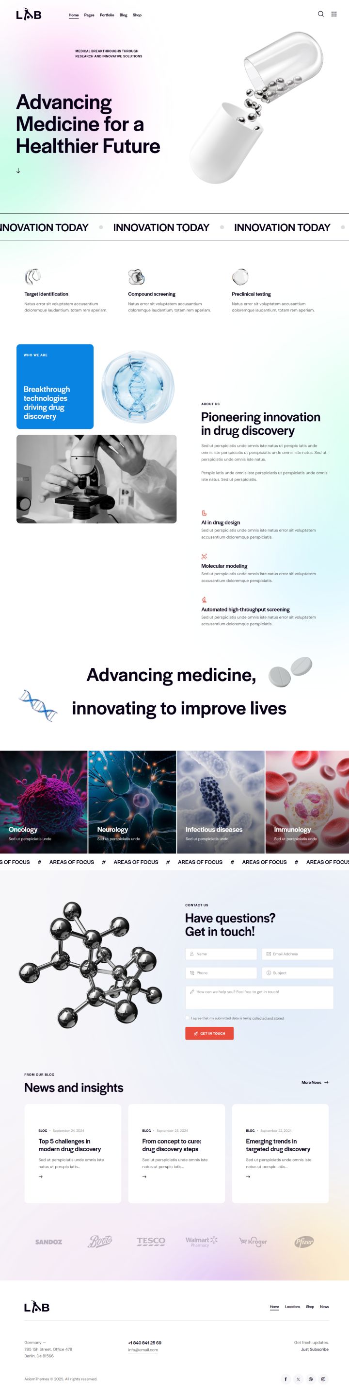 WordPress шаблон ThemeForest Lab
