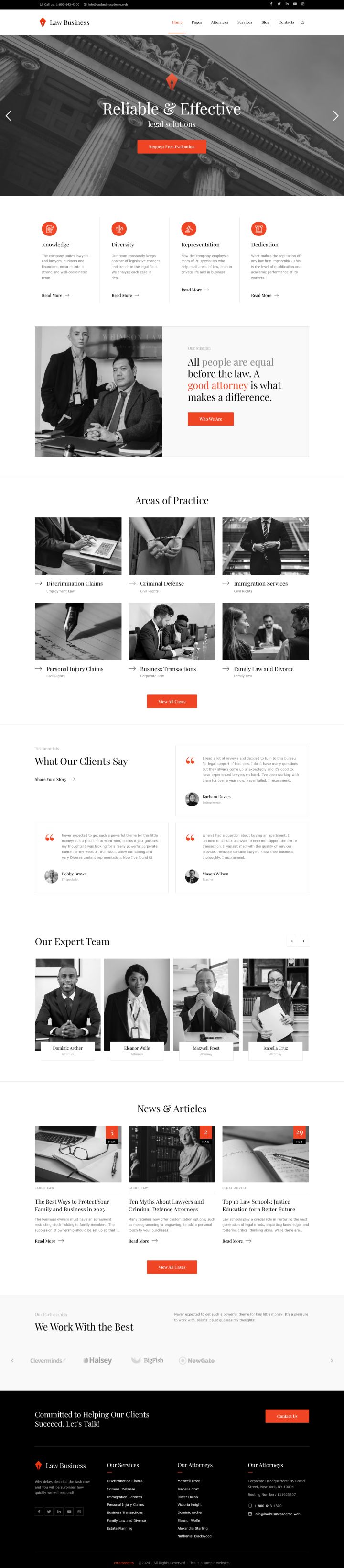 WordPress шаблон ThemeForest LawBusiness