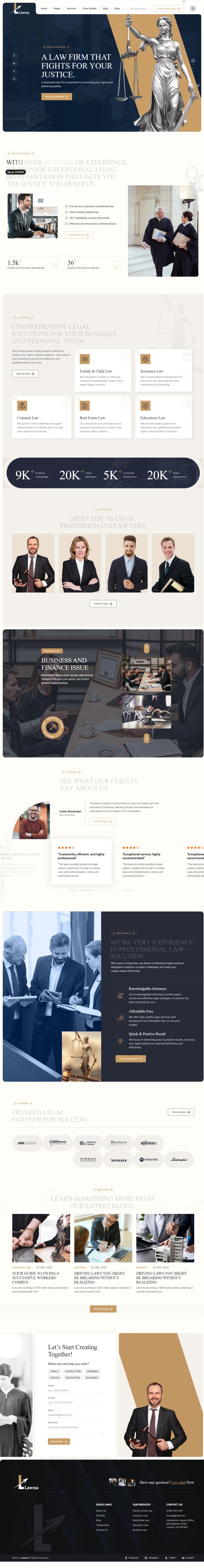 WordPress шаблон ThemeForest Lawna