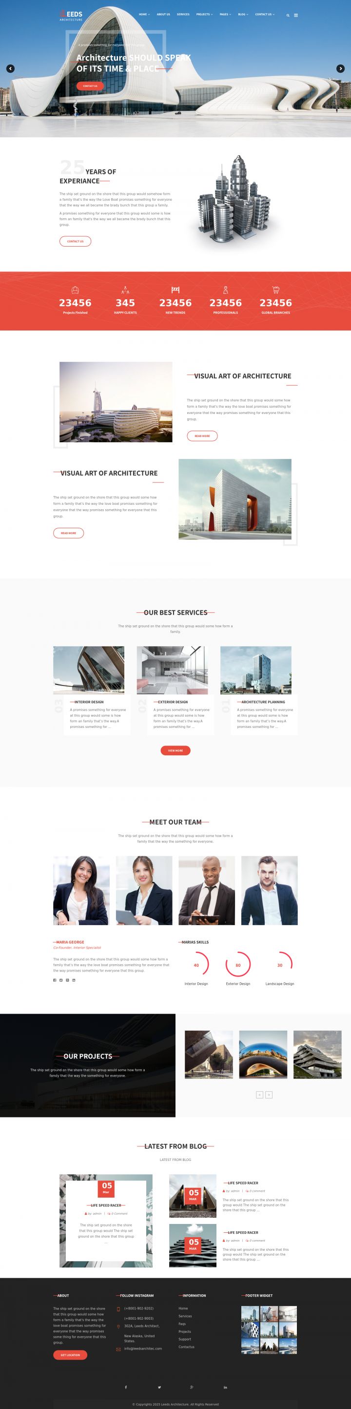 WordPress шаблон ThemeForest Leeds