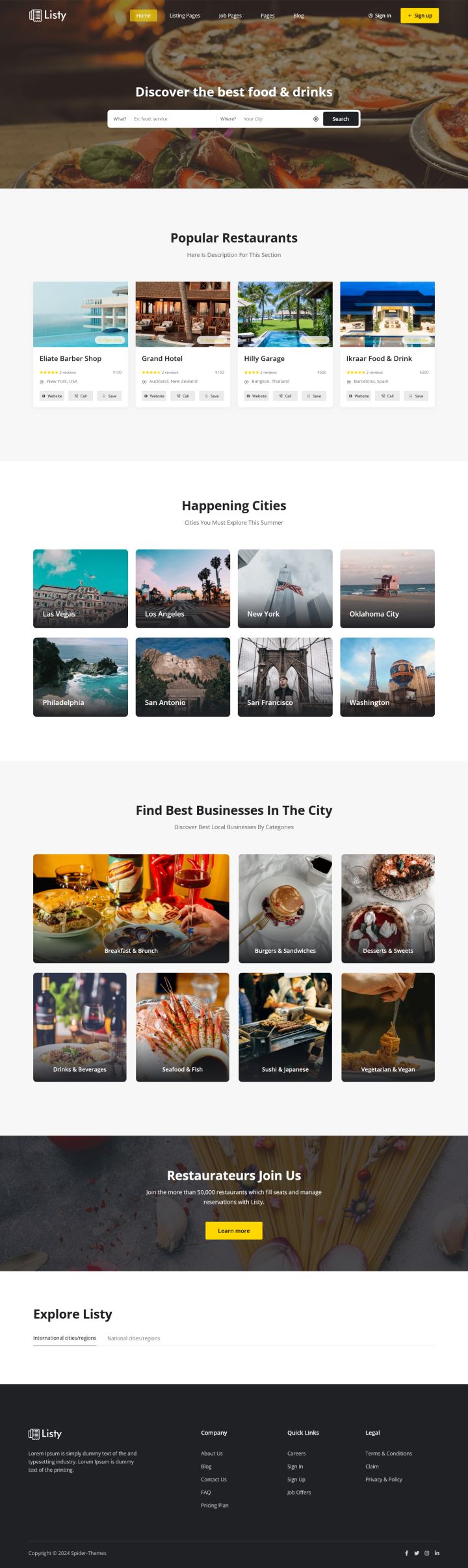 WordPress шаблон ThemeForest Listy