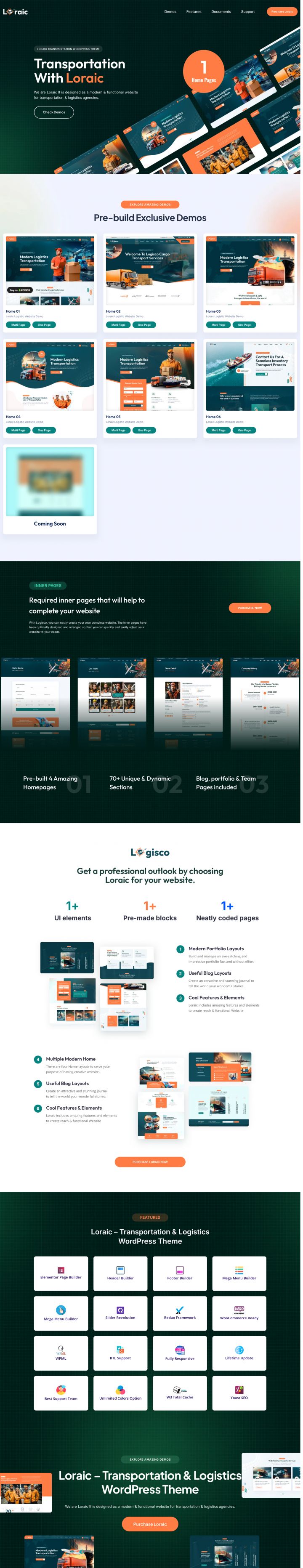 WordPress шаблон ThemeForest Loraic