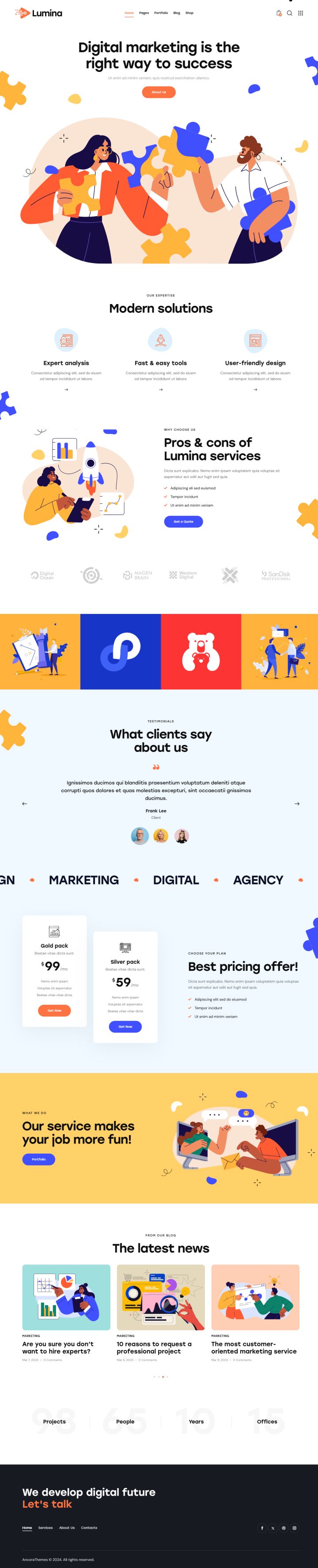 WordPress шаблон ThemeForest Lumina