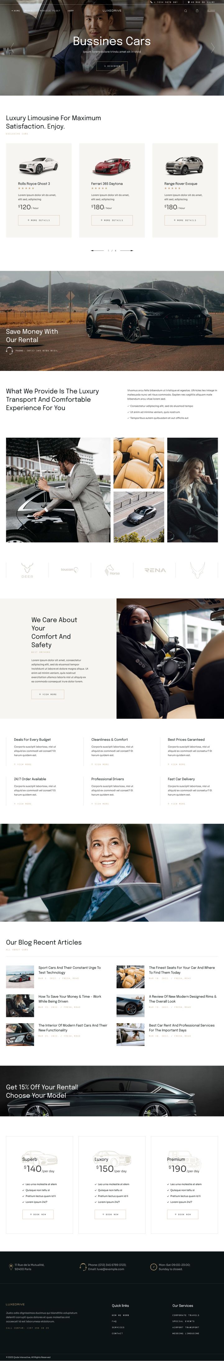 WordPress шаблон ThemeForest LuxeDrive