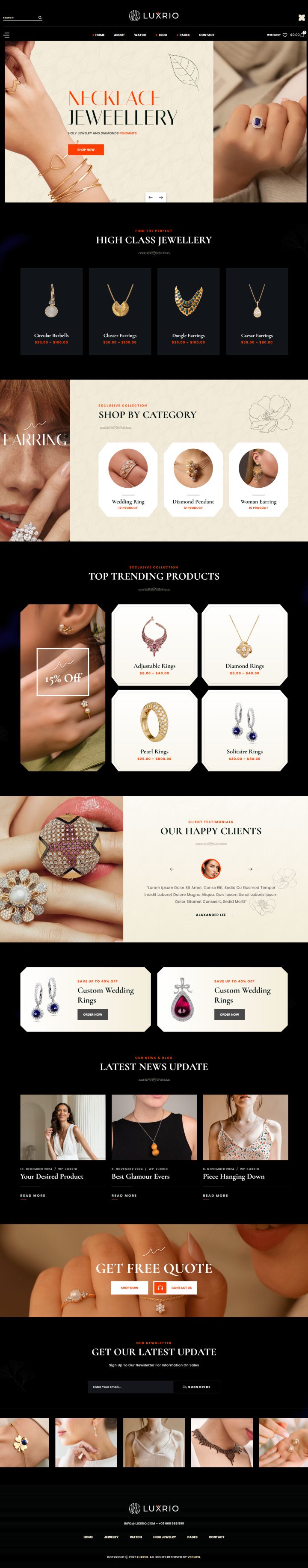 WordPress шаблон ThemeForest Luxrio