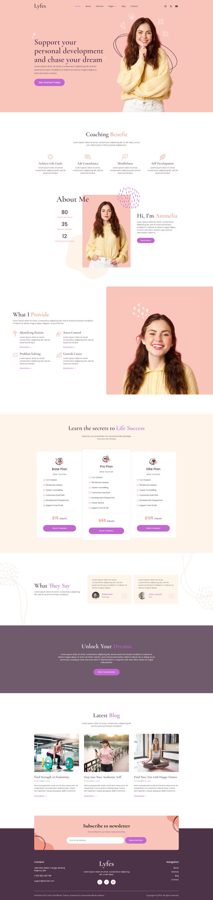 WordPress шаблон ThemeForest Lyfes