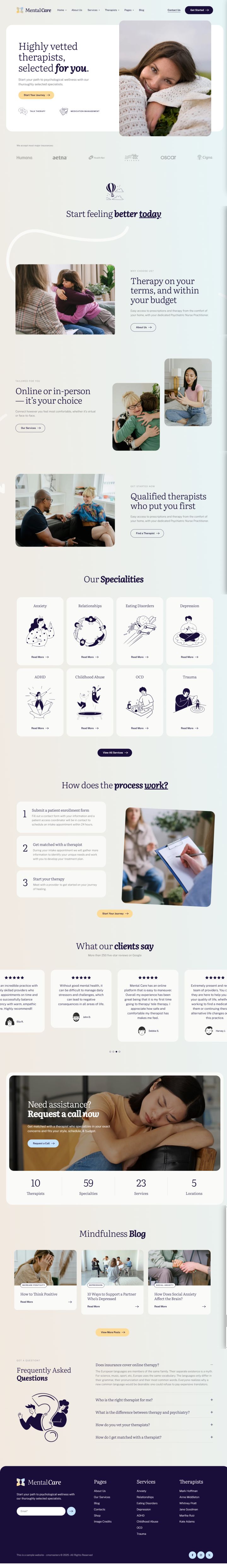 WordPress шаблон ThemeForest Mental Care