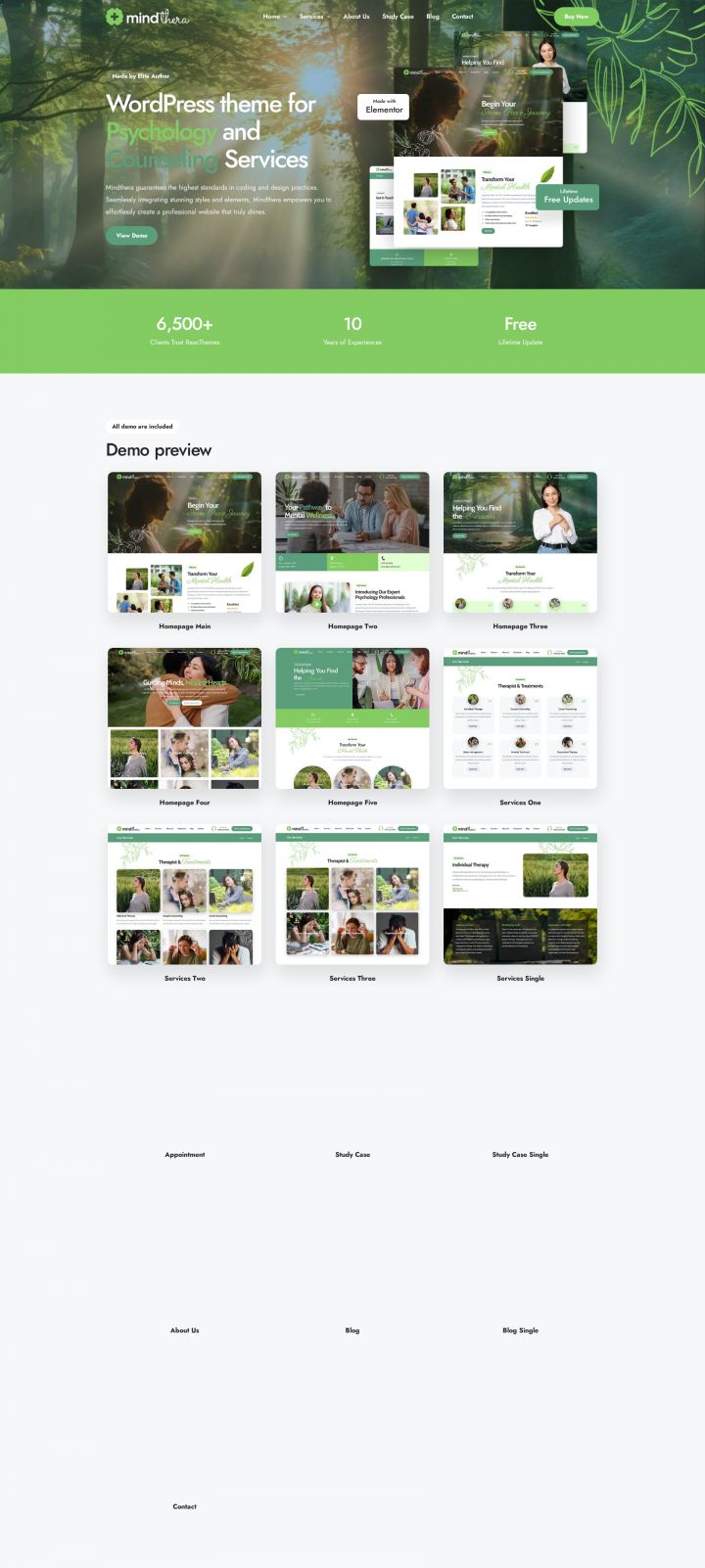 WordPress шаблон ThemeForest Mindthera