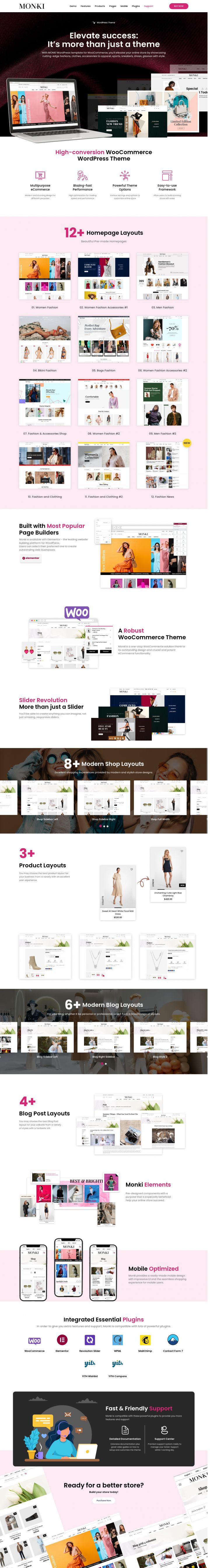 WordPress шаблон ThemeForest Monki