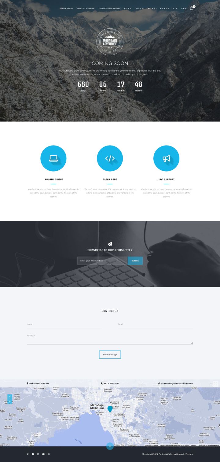 WordPress шаблон ThemeForest Mountain