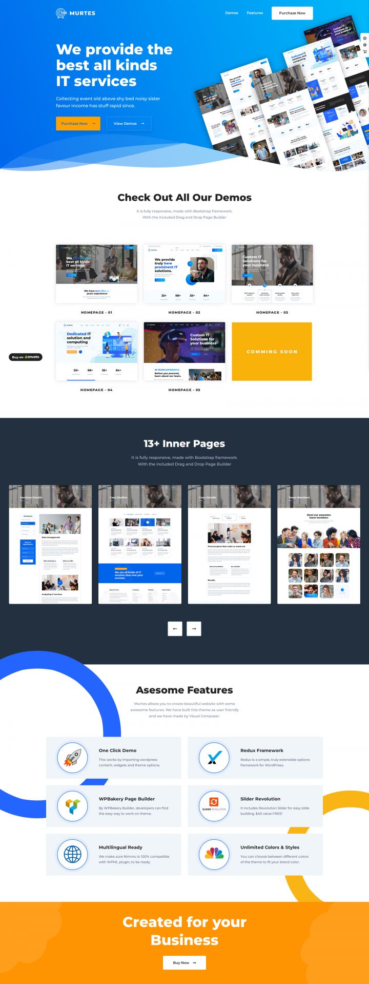 WordPress шаблон ThemeForest Murtes