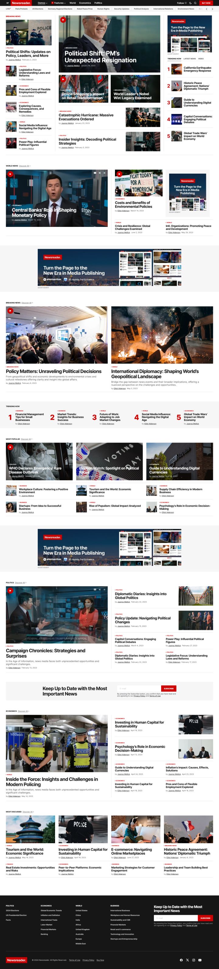 WordPress шаблон ThemeForest Newsreader