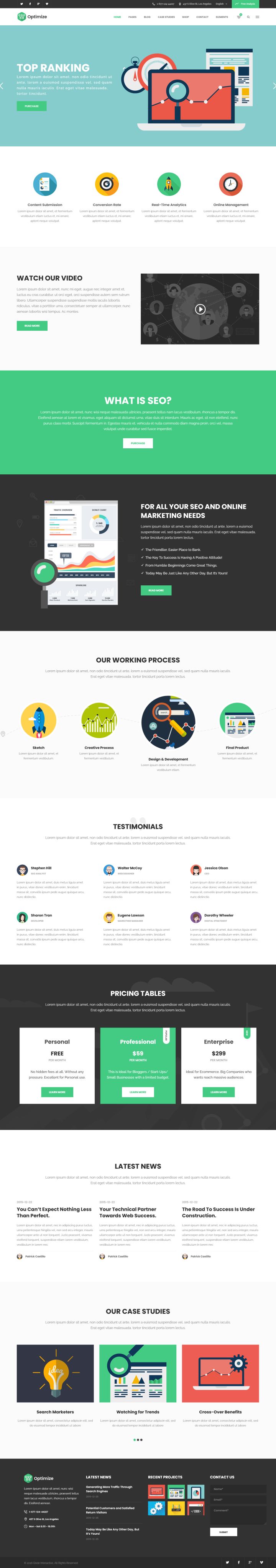 WordPress шаблон ThemeForest Optimize