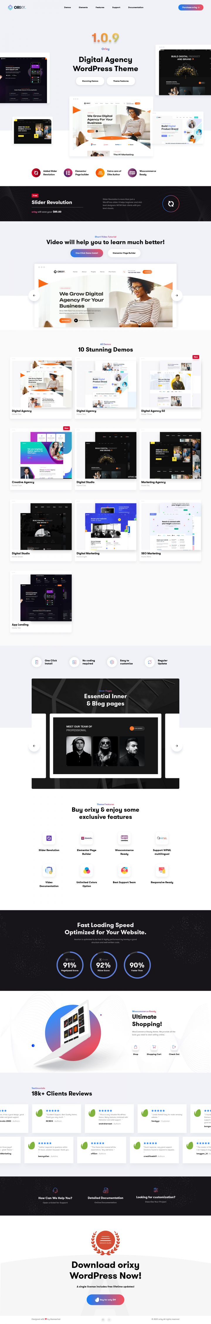 WordPress шаблон ThemeForest Orixy