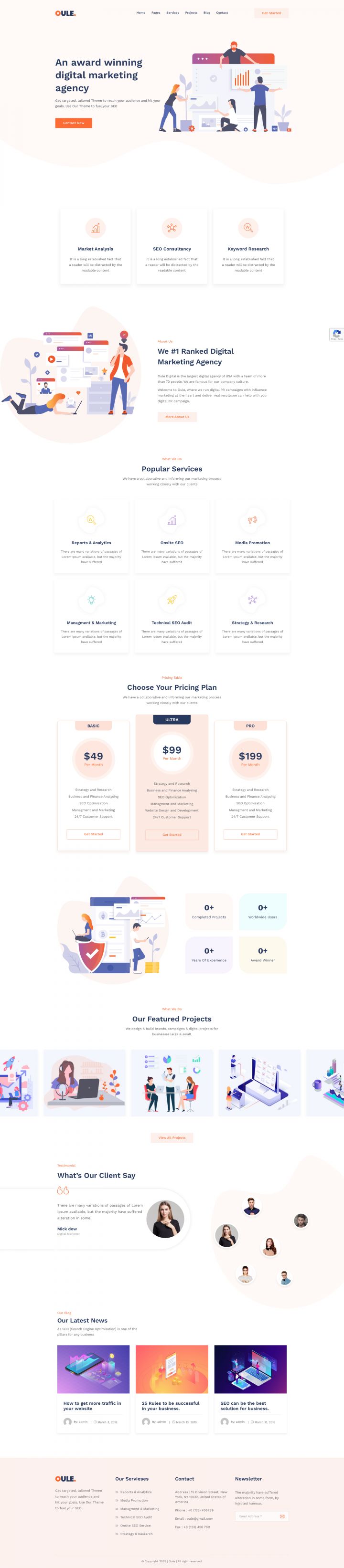 WordPress шаблон ThemeForest Oule