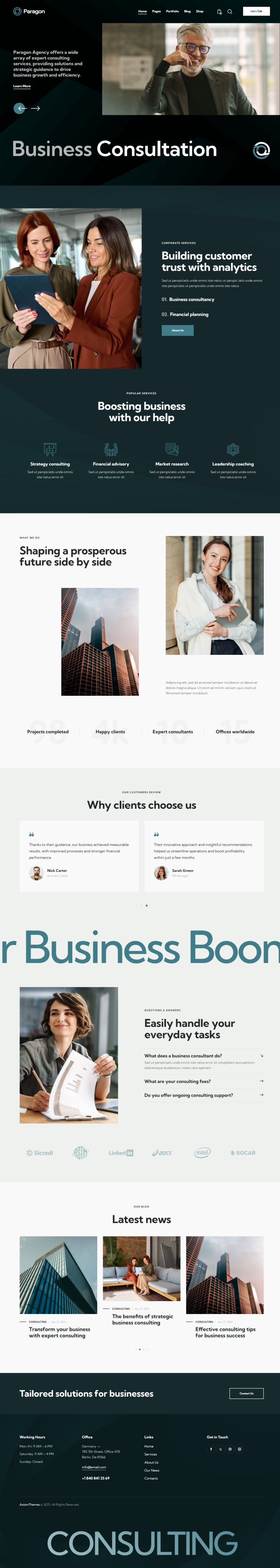 WordPress шаблон ThemeForest Paragon