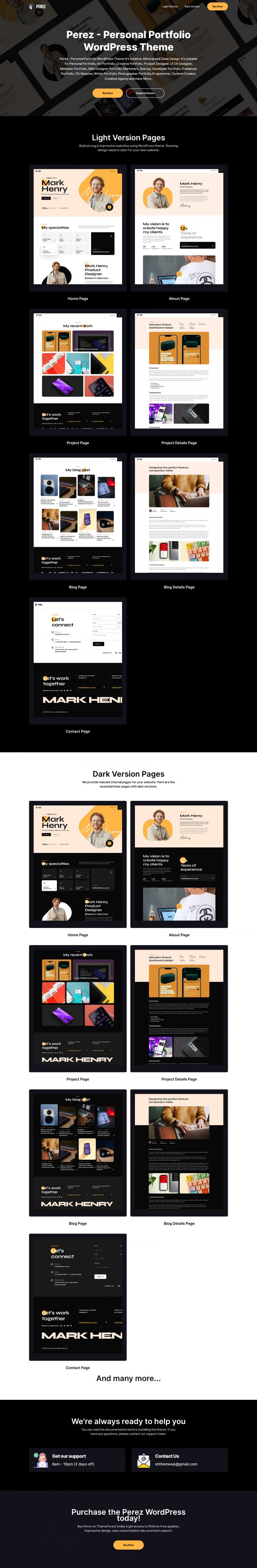 WordPress шаблон ThemeForest Perez