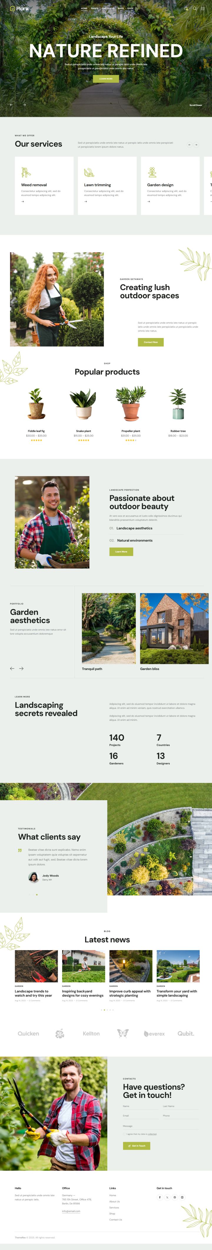 WordPress шаблон ThemeForest Plank