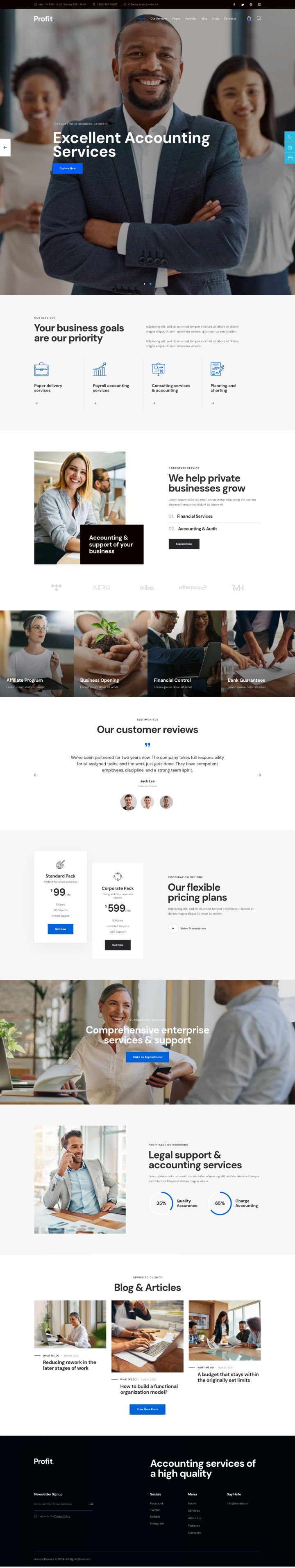 WordPress шаблон ThemeForest Profit