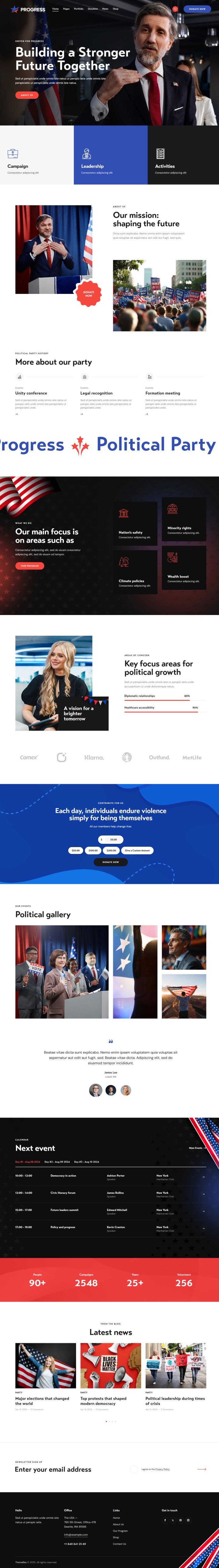 WordPress шаблон ThemeForest Progress
