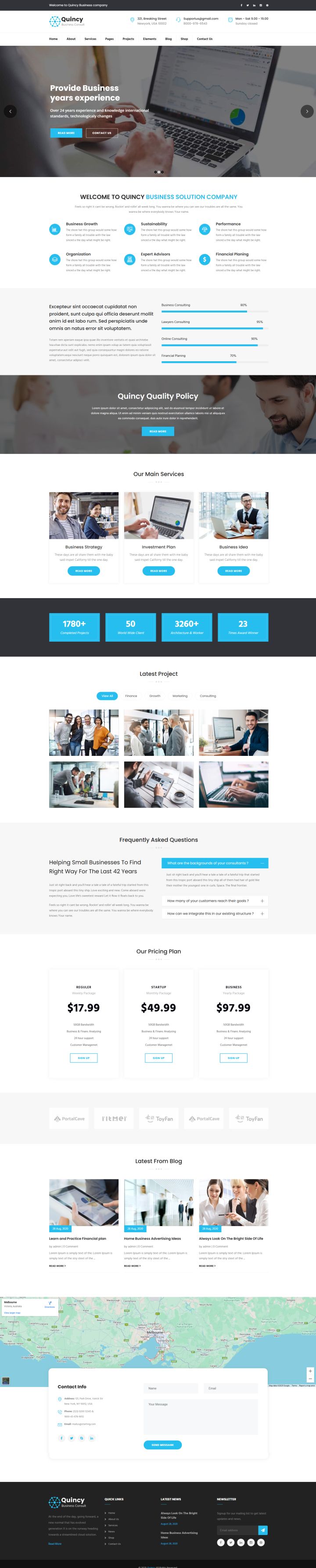 WordPress шаблон ThemeForest Quincy