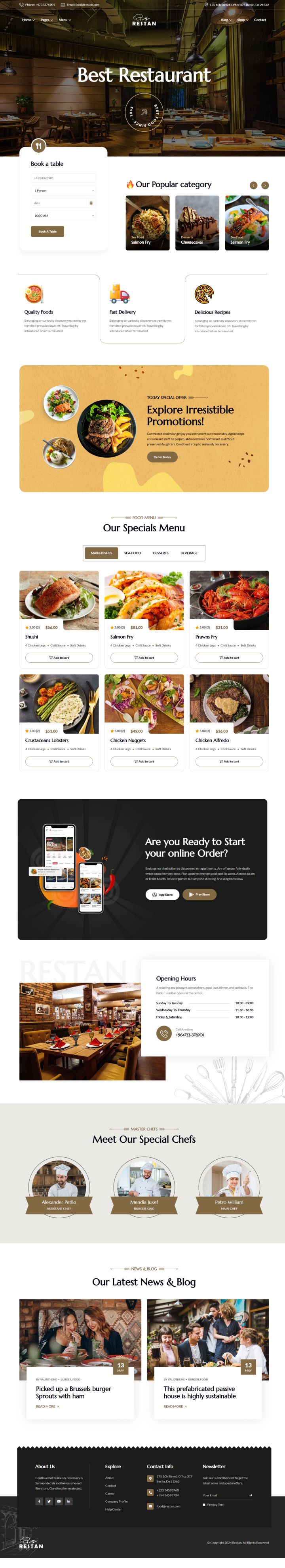 WordPress шаблон ThemeForest Restan