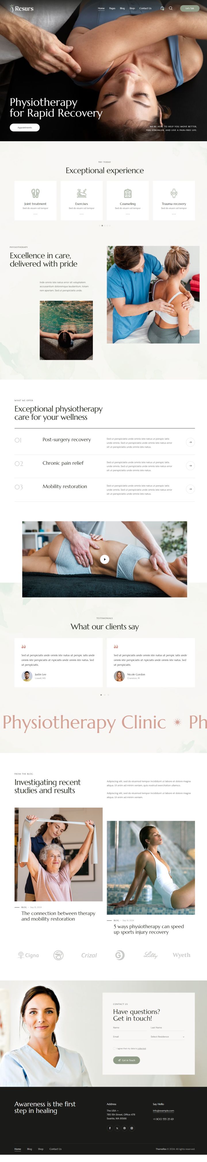 WordPress шаблон ThemeForest Resurs