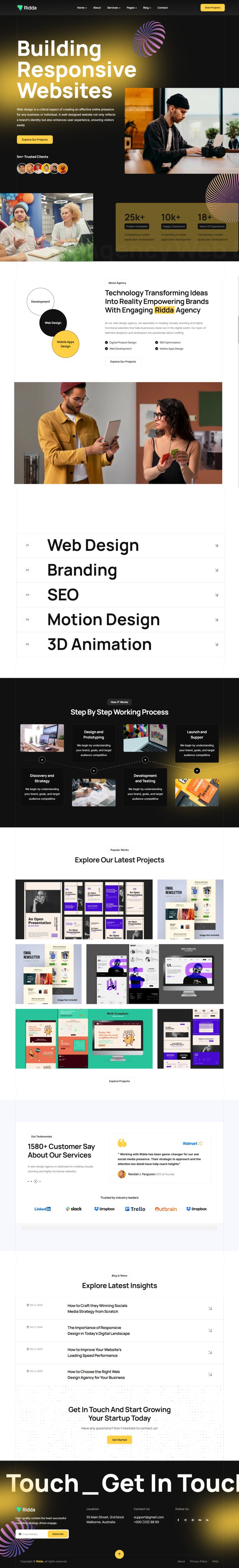 WordPress шаблон ThemeForest Ridda