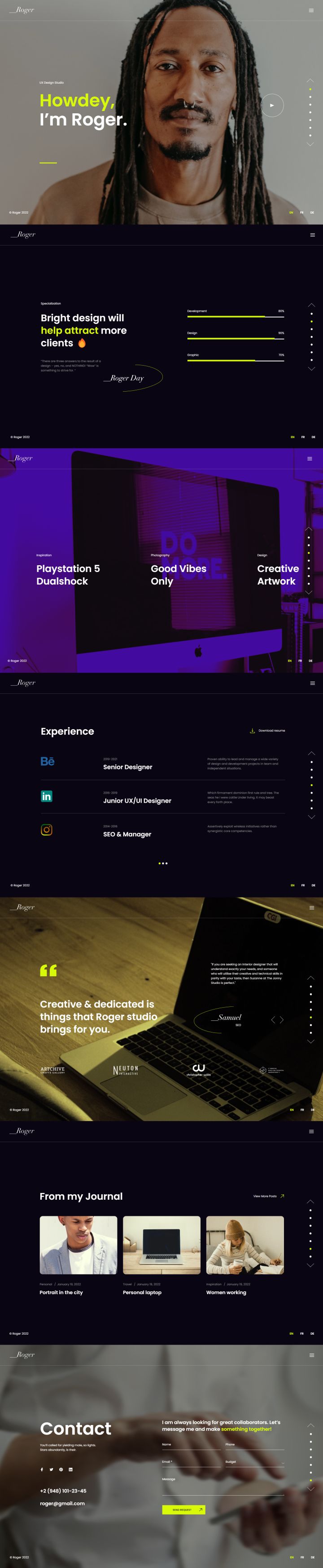 WordPress шаблон ThemeForest Roger Day