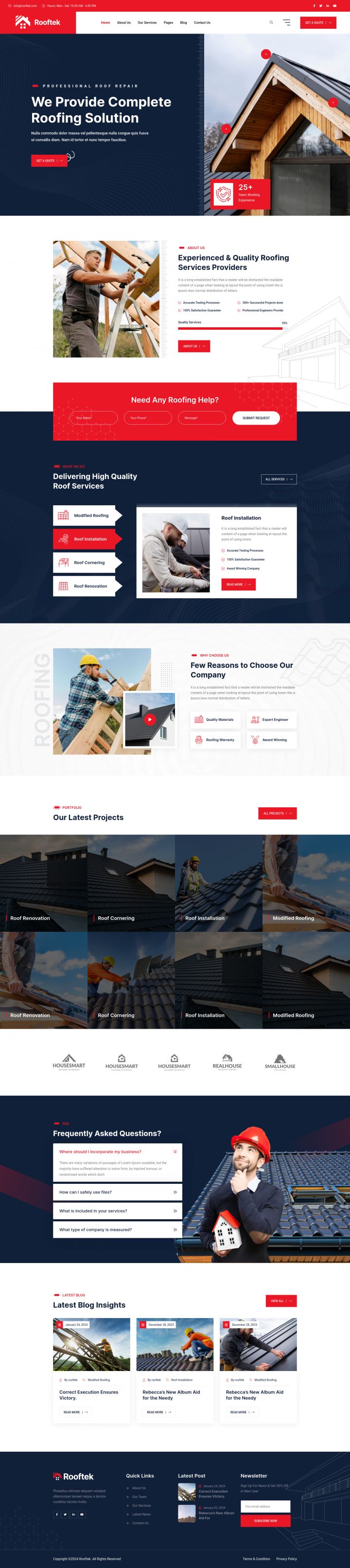 WordPress шаблон ThemeForest Rooftek