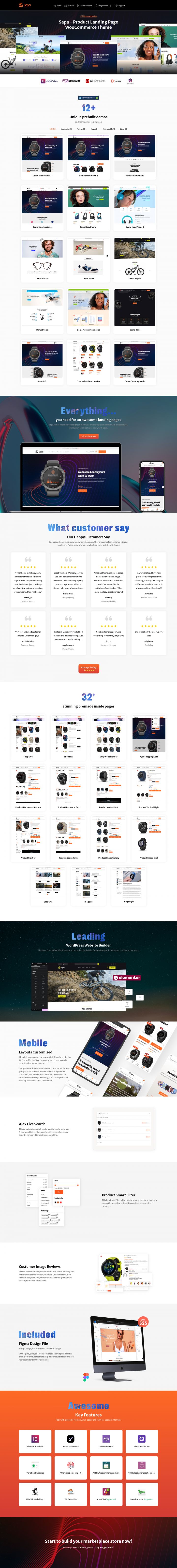 WordPress шаблон ThemeForest Sapa