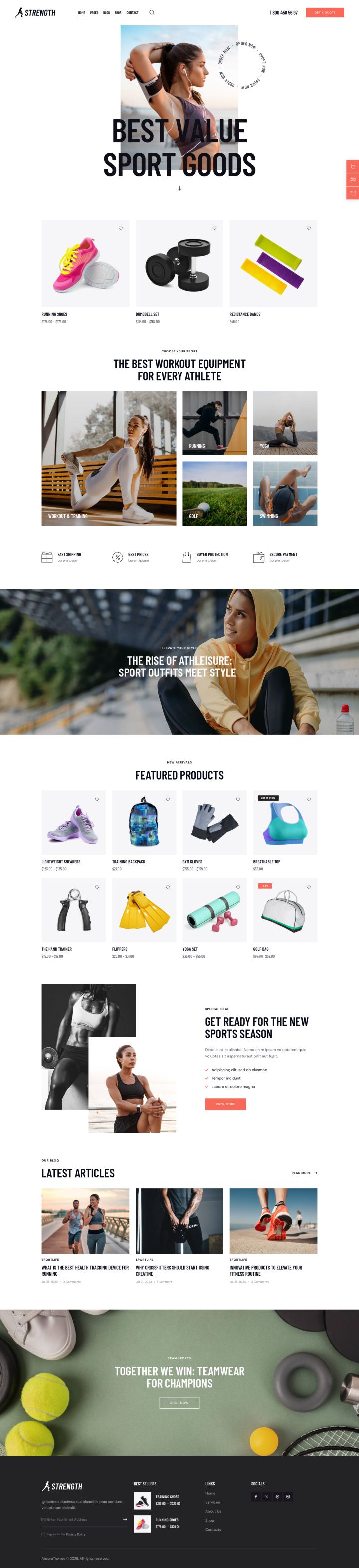 WordPress шаблон ThemeForest Strength