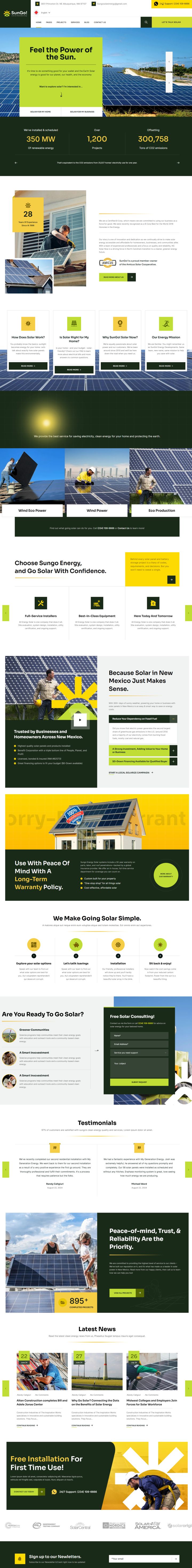 WordPress шаблон ThemeForest Sungo
