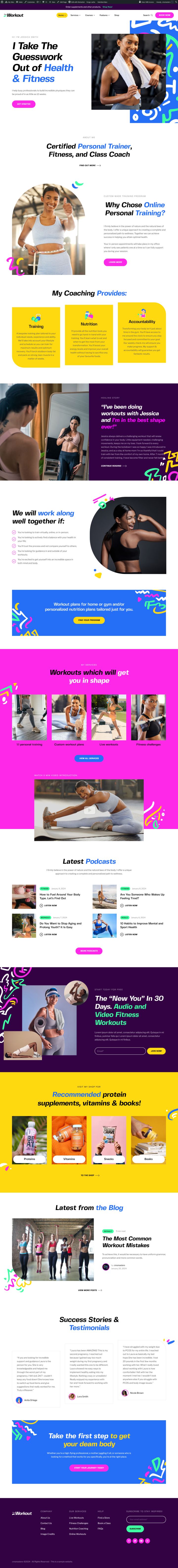 WordPress шаблон ThemeForest The Workout