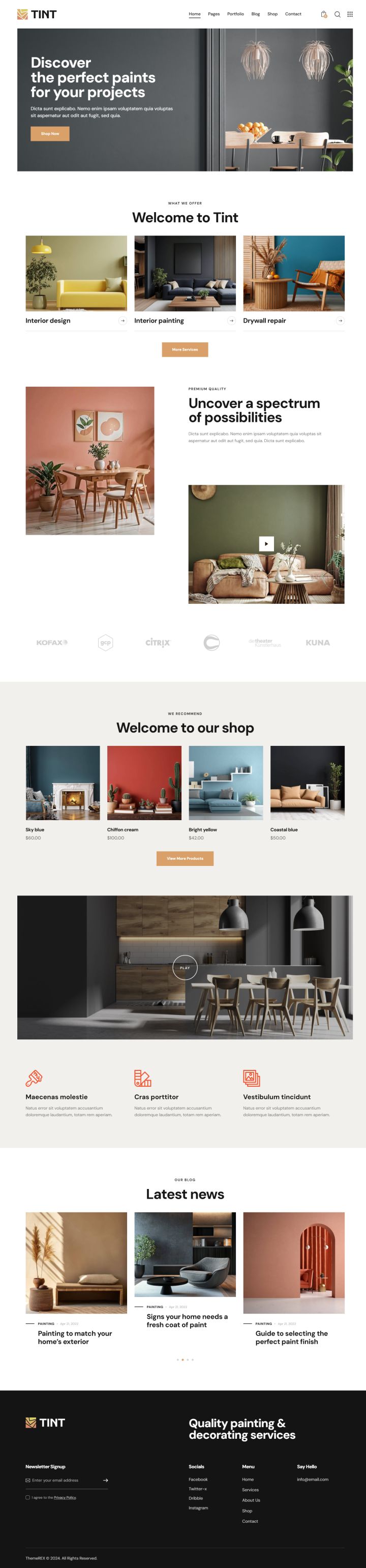WordPress шаблон ThemeForest Tint