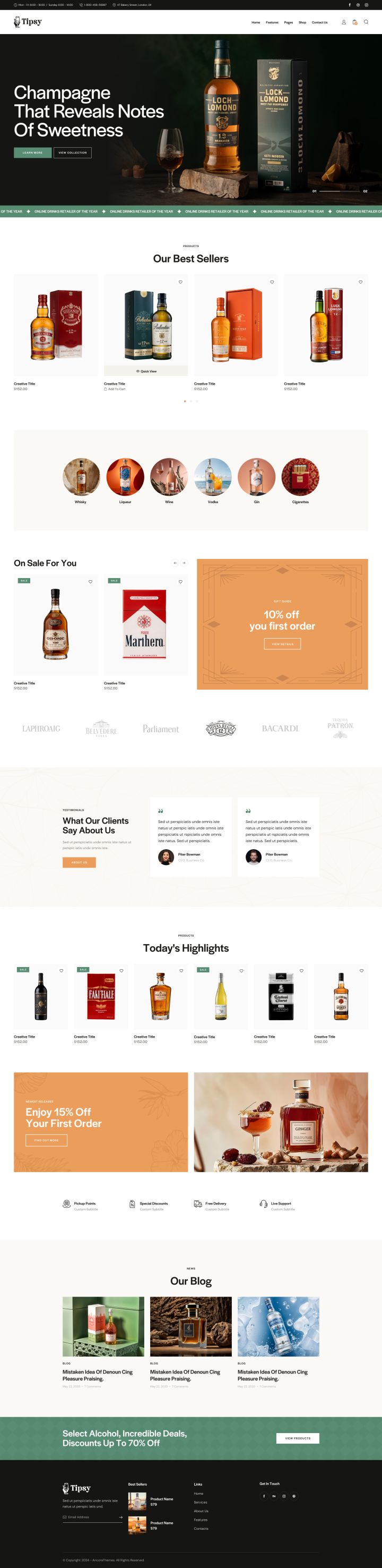 WordPress шаблон ThemeForest Tipsy