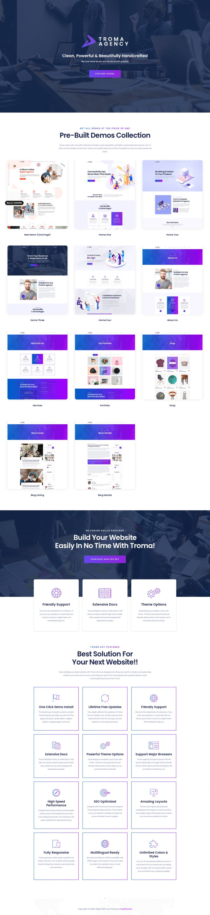 WordPress шаблон ThemeForest Troma