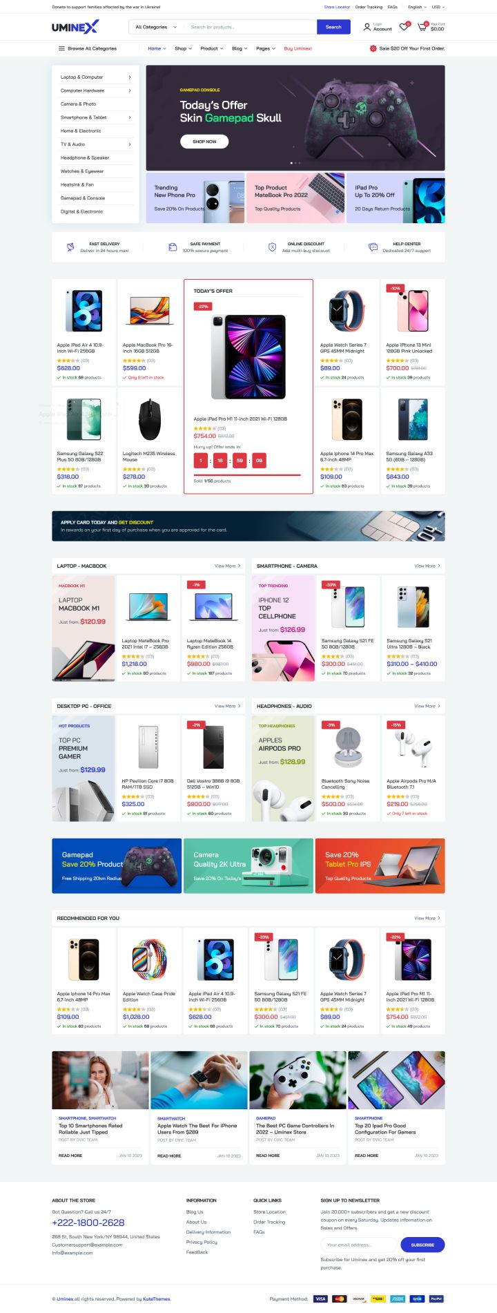 WordPress шаблон ThemeForest Uminex