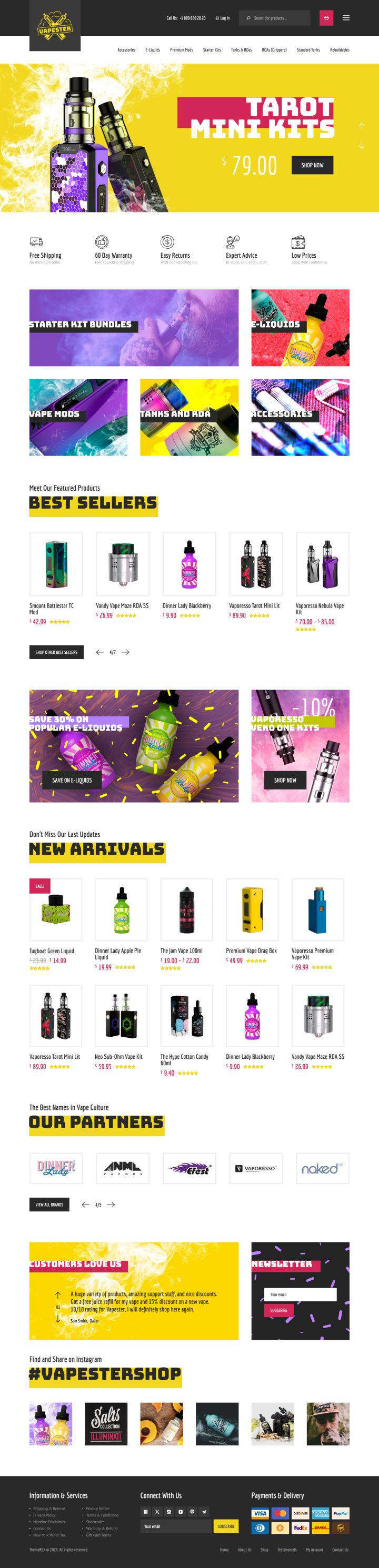 WordPress шаблон ThemeForest Vapester