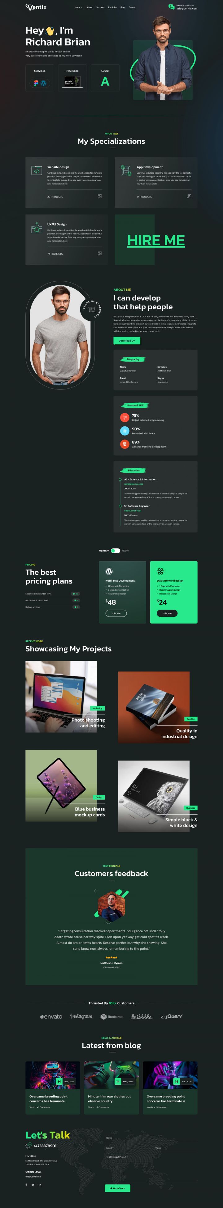 WordPress шаблон ThemeForest Ventix