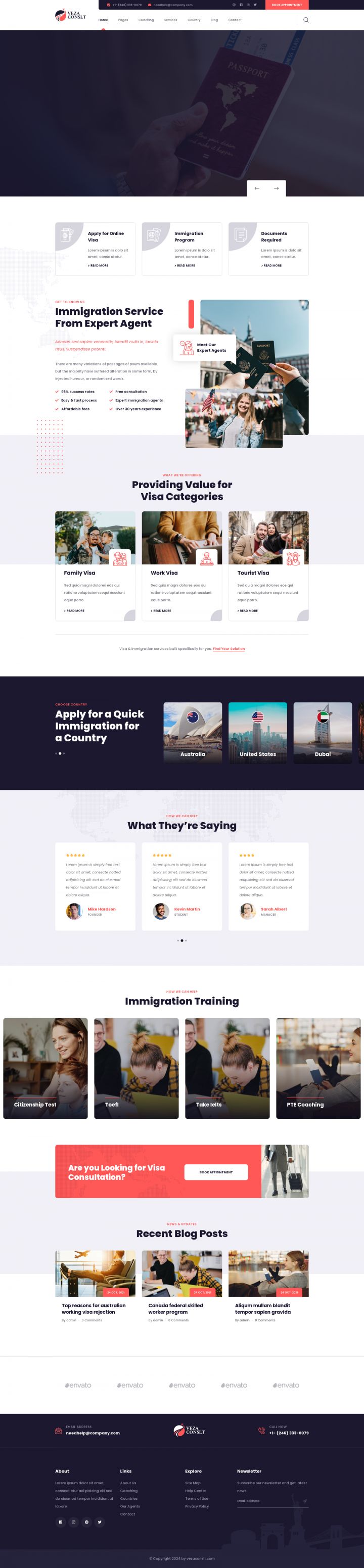 WordPress шаблон ThemeForest Vezaconslt