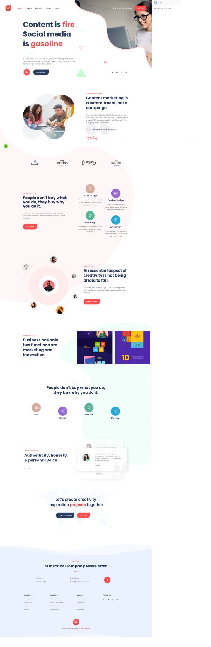 WordPress шаблон ThemeForest Wekala