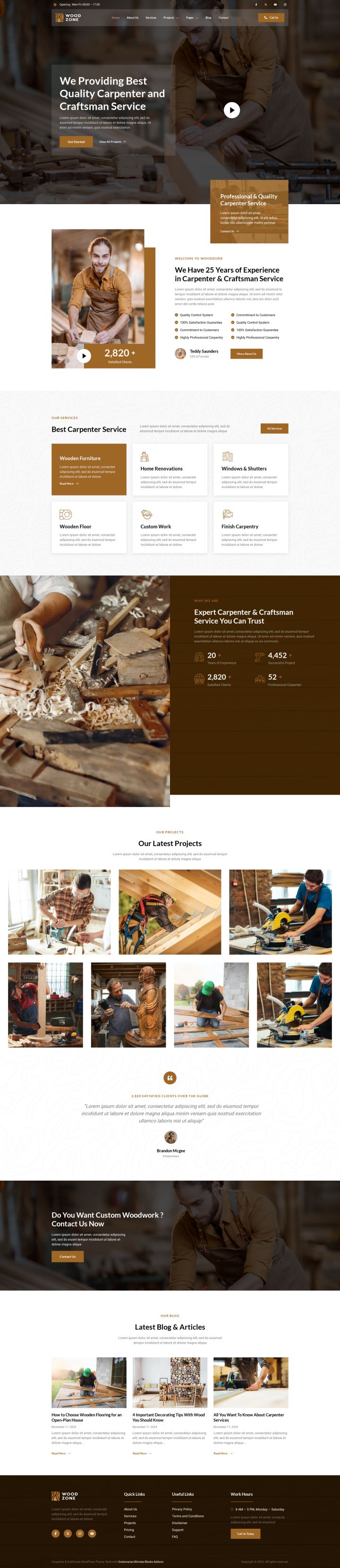 WordPress шаблон ThemeForest Woodzone
