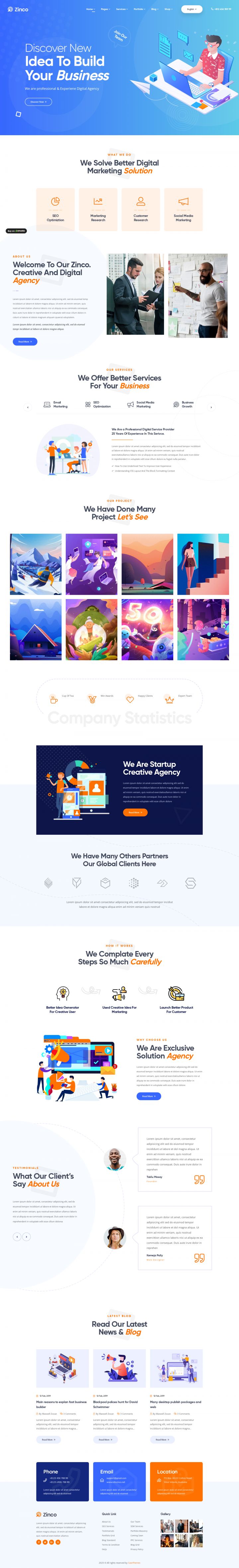 WordPress шаблон ThemeForest Zinco