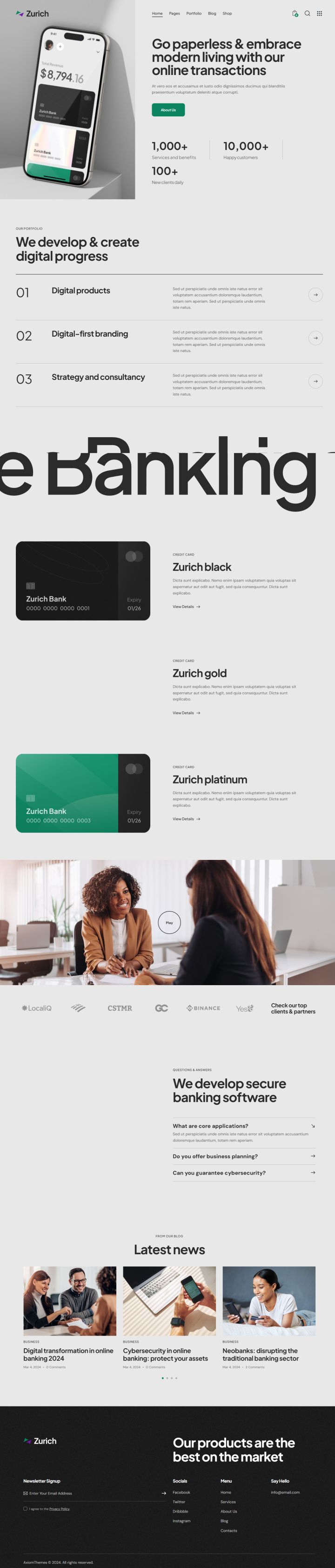 WordPress шаблон ThemeForest Zurich