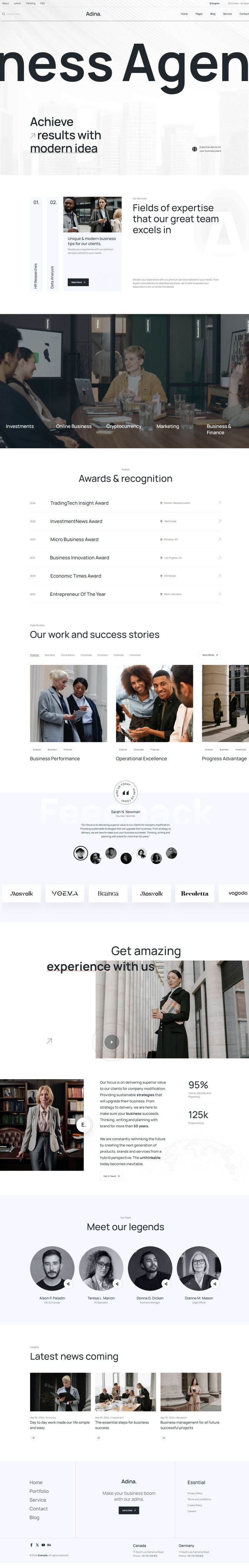 WordPress шаблон ThemeForest Adina