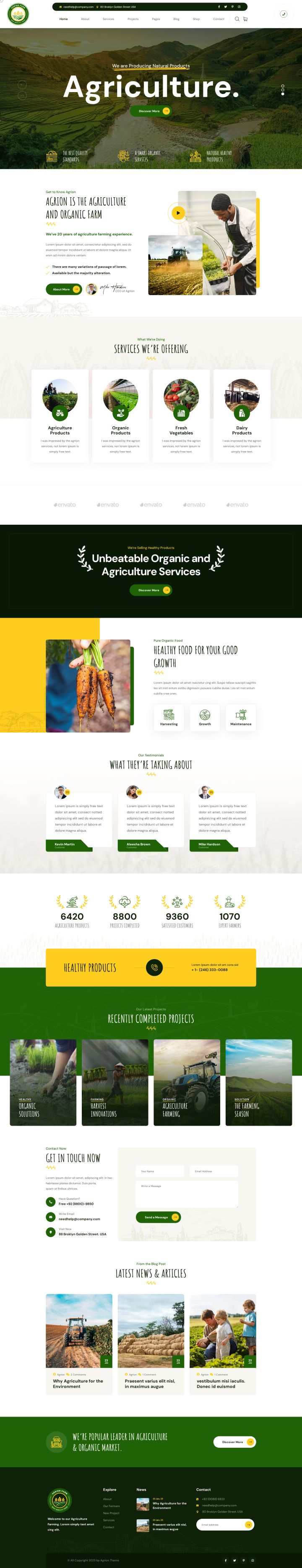 WordPress шаблон ThemeForest Agrion